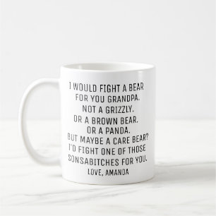 Taza De Café Regalo divertido para abuelo Regalo personalizado