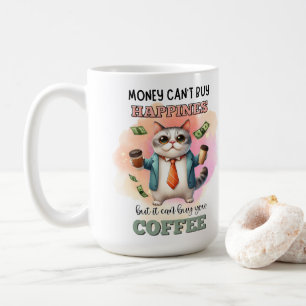 Taza De Café Regalo divertido para amantes de gatos: el dinero 