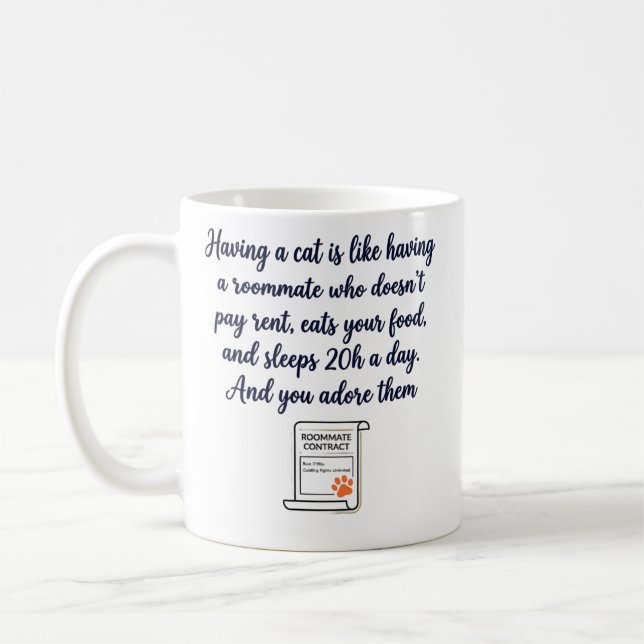 Taza De Café Regalo Divertido para Dueños de Gatos (Izquierda)