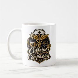 Taza De Café Regalo divertido para enfermeras: cafeína y compas