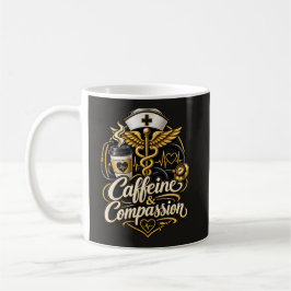 Taza De Café Regalo divertido para enfermeras: cafeína y compas