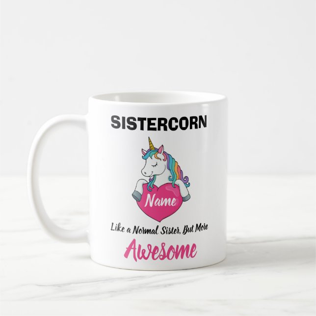Taza De Café Regalo divertido para la Novedad de hermana Cumple (Izquierda)