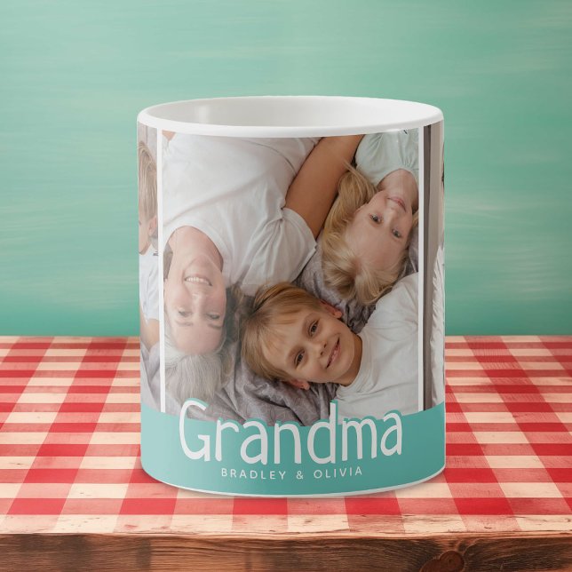 Taza De Café Regalo elegante de Collage de fotos moderno de las (Subido por el creador)