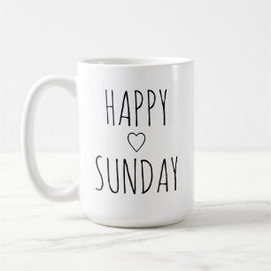 Taza De Café Regalo elegante y encantador 'Feliz domingo'