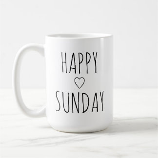 Taza De Café Regalo elegante y encantador 'Feliz domingo' 