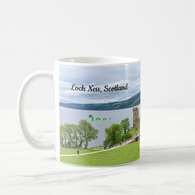 Taza De Café Regalo escocés gracioso del Personalizado Loch Nes (Izquierda)