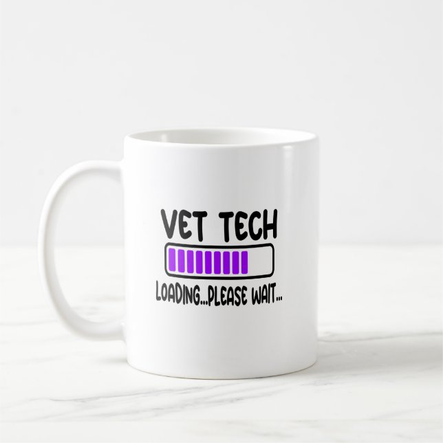 Taza De Café Regalo escolar de técnico veterinario de Vet Tech  (Izquierda)