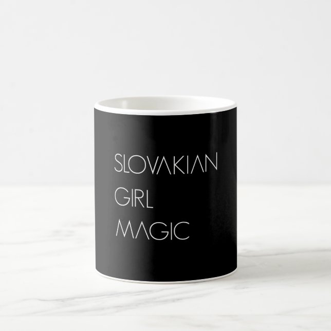 Taza De Café Regalo eslovaco de Chica eslovaco Magic (Centro)