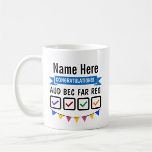 Taza De Café Regalo Exámenes CPA Licencia Contador Público Cert