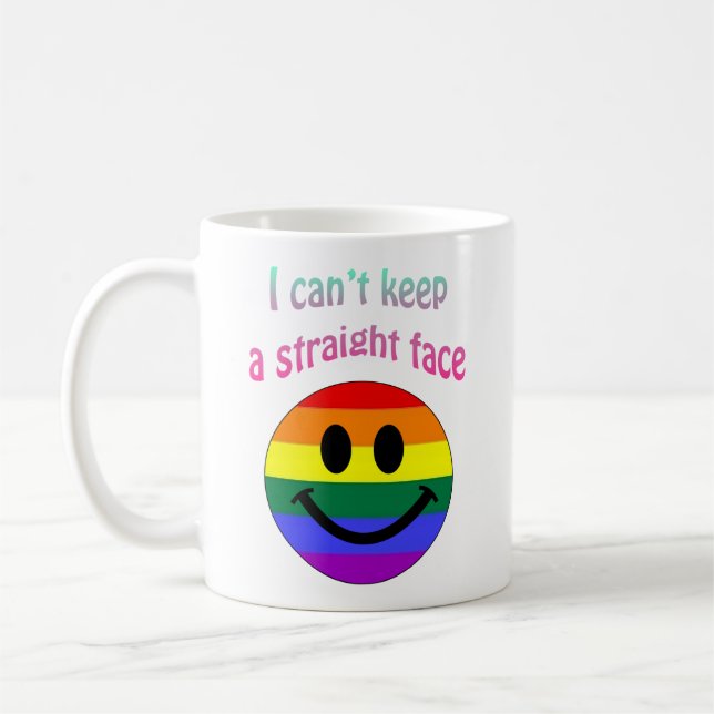 Taza De Café Regalo facial directo del orgullo gay personalizad (Izquierda)