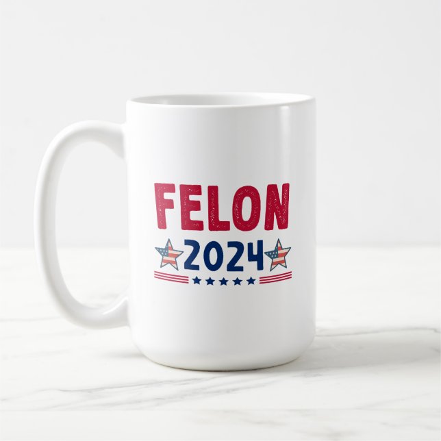 Taza De Café Regalo Felon 2024 | Política Sarcástica de Estados (Izquierda)