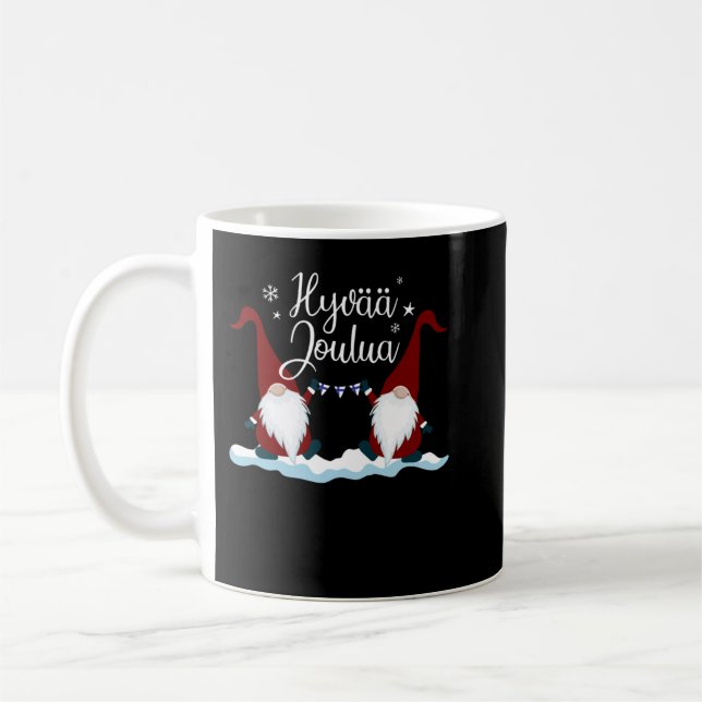 Taza De Café Regalo finlandés de navidad finlandesa Tee Hyvaa J (Izquierda)