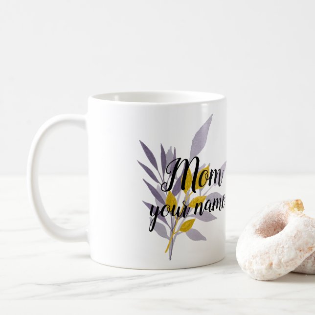 Taza De Café Regalo Floral Mom 1 (Con donut)