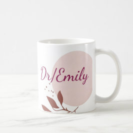 Taza De Café Regalo floral personalizado con nombre para ella,