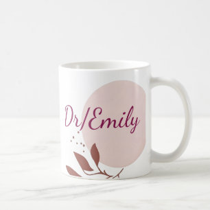 Taza De Café Regalo floral personalizado con nombre para ella,