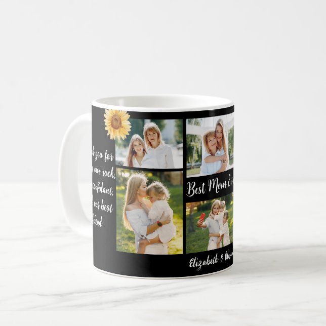 Taza De Café Regalo fotográfico de personalizado de Día de la M (Anverso izquierdo)