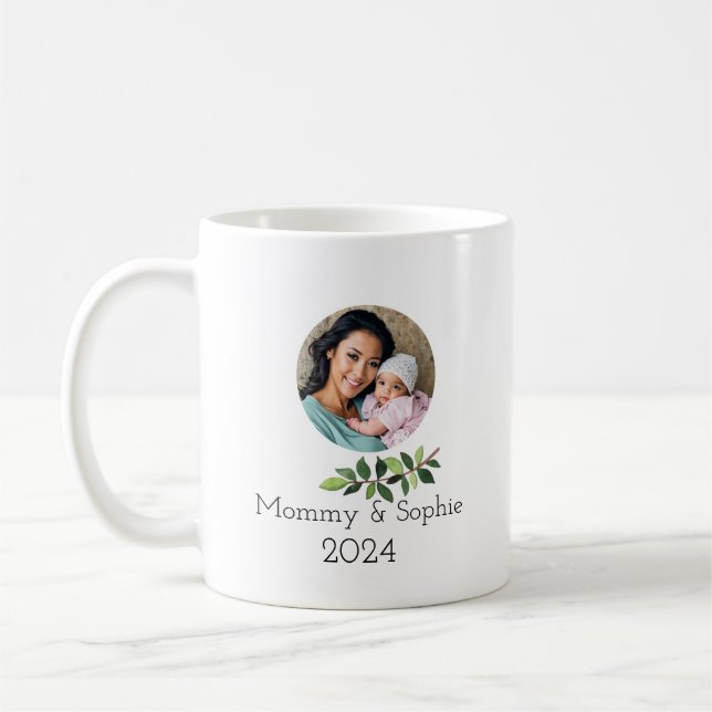 Taza De Café Regalo fotográfico del Día de la Madre personaliza (Izquierda)