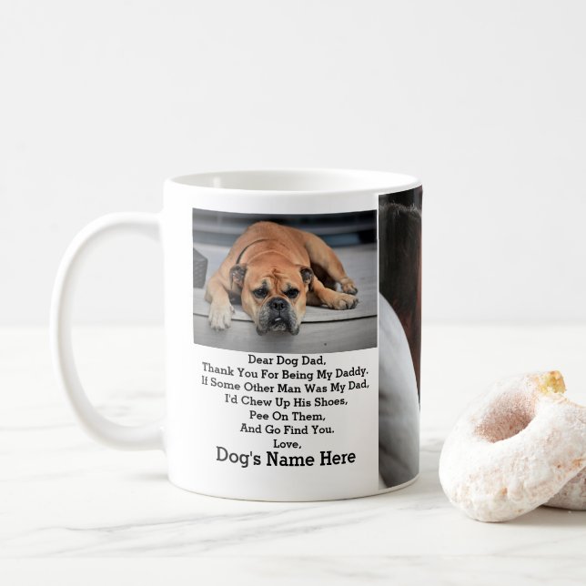 Taza De Café Regalo fotográfico del día de los padres de los pe (Con donut)
