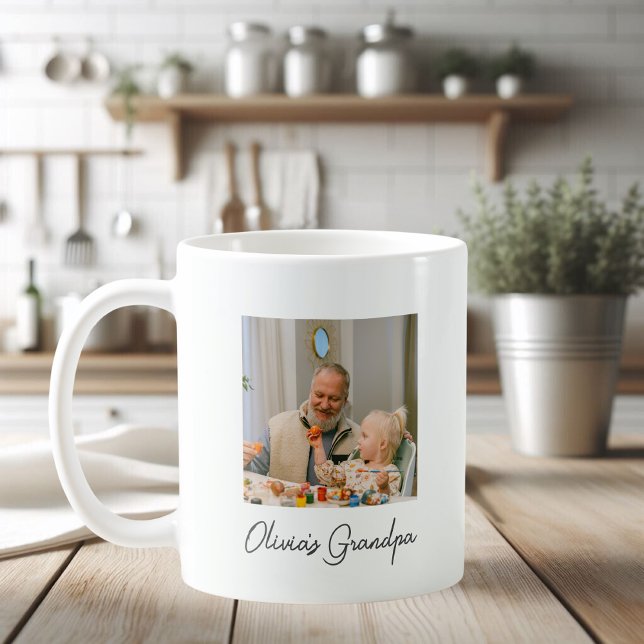 Taza De Café Regalo fotográfico personalizado del abuelo (Subido por el creador)
