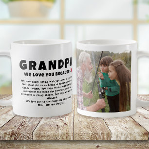 Taza De Café Regalo fotográfico personalizado del abuelo de los