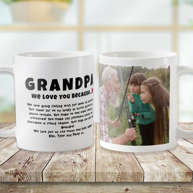 Taza De Café Regalo fotográfico personalizado del abuelo de los (Subido por el creador)