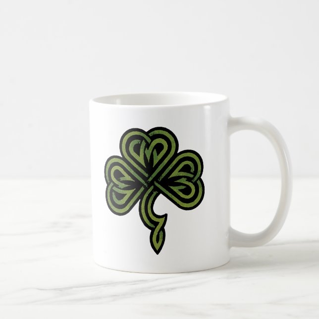 Taza De Café Regalo irlandés del trébol (Derecha)