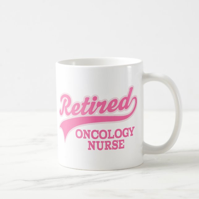 Taza De Café Regalo jubilado de la enfermera de la oncología (Derecha)