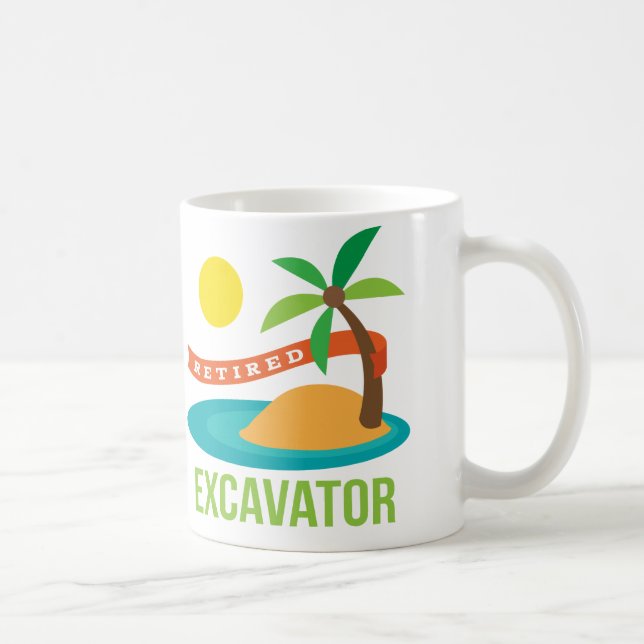 Taza De Café Regalo jubilado del excavador (Derecha)