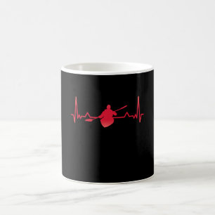 Taza De Café Regalo Kayak Heartbeat Line Kayaking Xmas