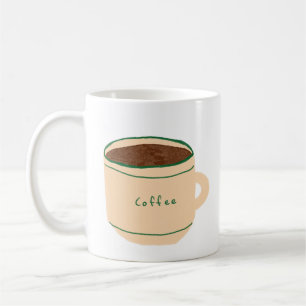 Taza De Café Regalo Minimalista de Café Dibujado a Mano