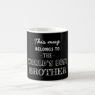 Taza De Café Regalo mínimo moderno negro pertenece al mejor her