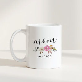 Taza De Café Regalo moderno floral personalizado para el Día de