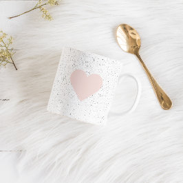 Taza De Café Regalo moderno Pastel Rosa y Corazón Agradable