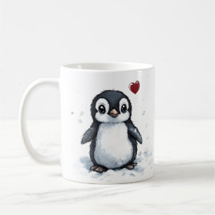 Taza De Café Regalo motivacional, pingüino esponjoso, amistad,