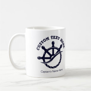 Taza De Café Regalo náutico personalizado para capitán de barco