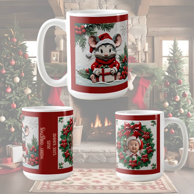 Taza De Café Regalo navideño y Personalizable del ratón (Subido por el creador)
