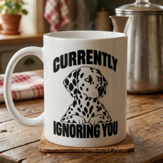 Taza De Café Regalo para amante de cachorros dálmatas introvert