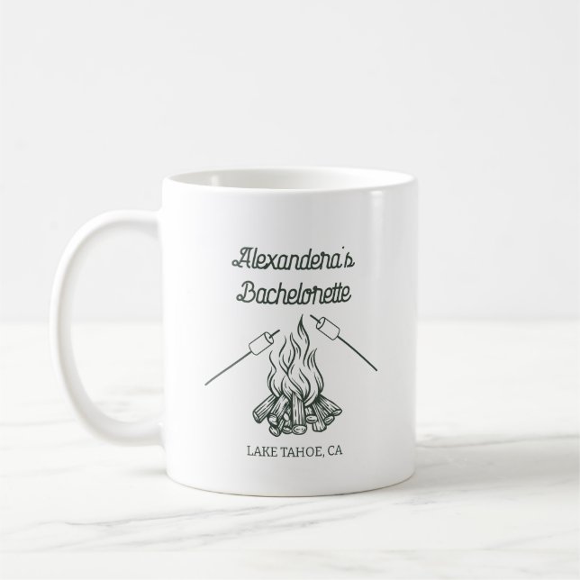Taza De Café Regalo para Dama de Honor de Campamento de Soltera (Izquierda)