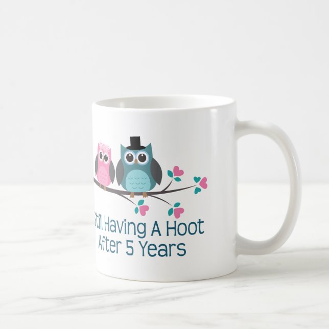 Taza De Café Regalo para el 5to pitido del aniversario de boda (Derecha)