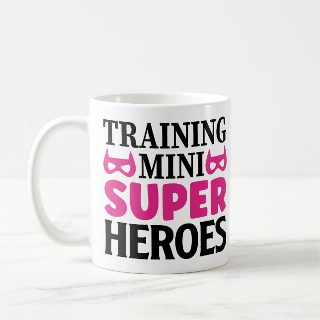 Taza De Café Regalo para el profesor Mini Supper Heroes (Izquierda)