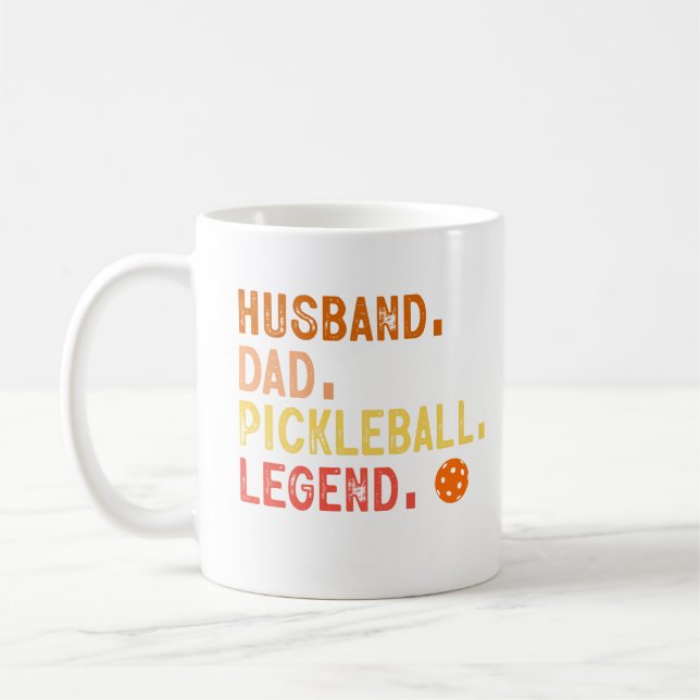 Taza De Café Regalo para Esposo Papá Leyenda del Pickelball (Izquierda)