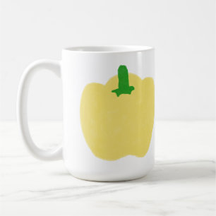 Taza De Café Regalo para foodie de pimiento amarillo