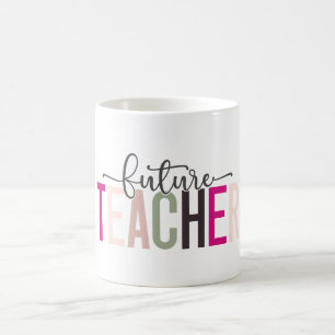 Taza De Café Regalo para futura profesora rosa