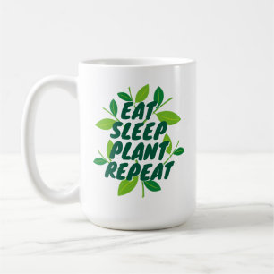 Taza de café regalo para jardinero Repite Come Due