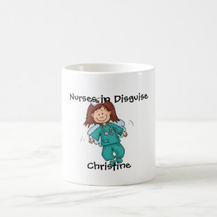 Taza De Café Regalo para la enfermera - ángel en disfraz