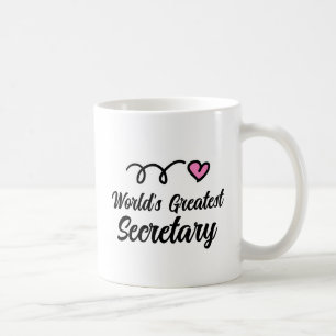Taza de café regalo para la mejor secretaria del m