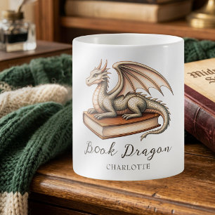 Taza De Café Regalo para lectores de fantasía de dragones