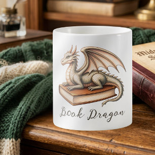 Taza De Café Regalo para lectores de fantasía de dragones