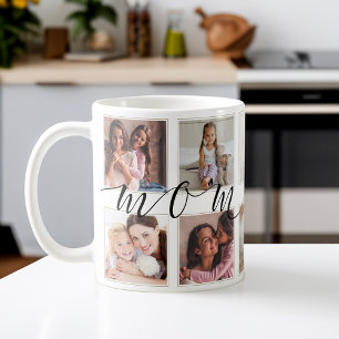 Taza De Café Regalo para mamá Collage de foto de familia Keep