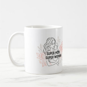 Taza De Café Regalo para mamá diseño de mamá con bebé